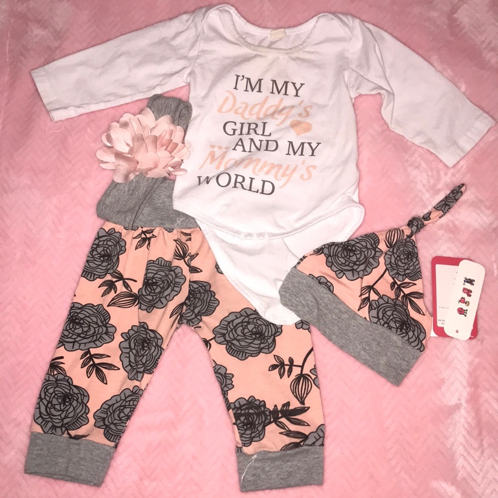 Baby girl outfit 4 piece set